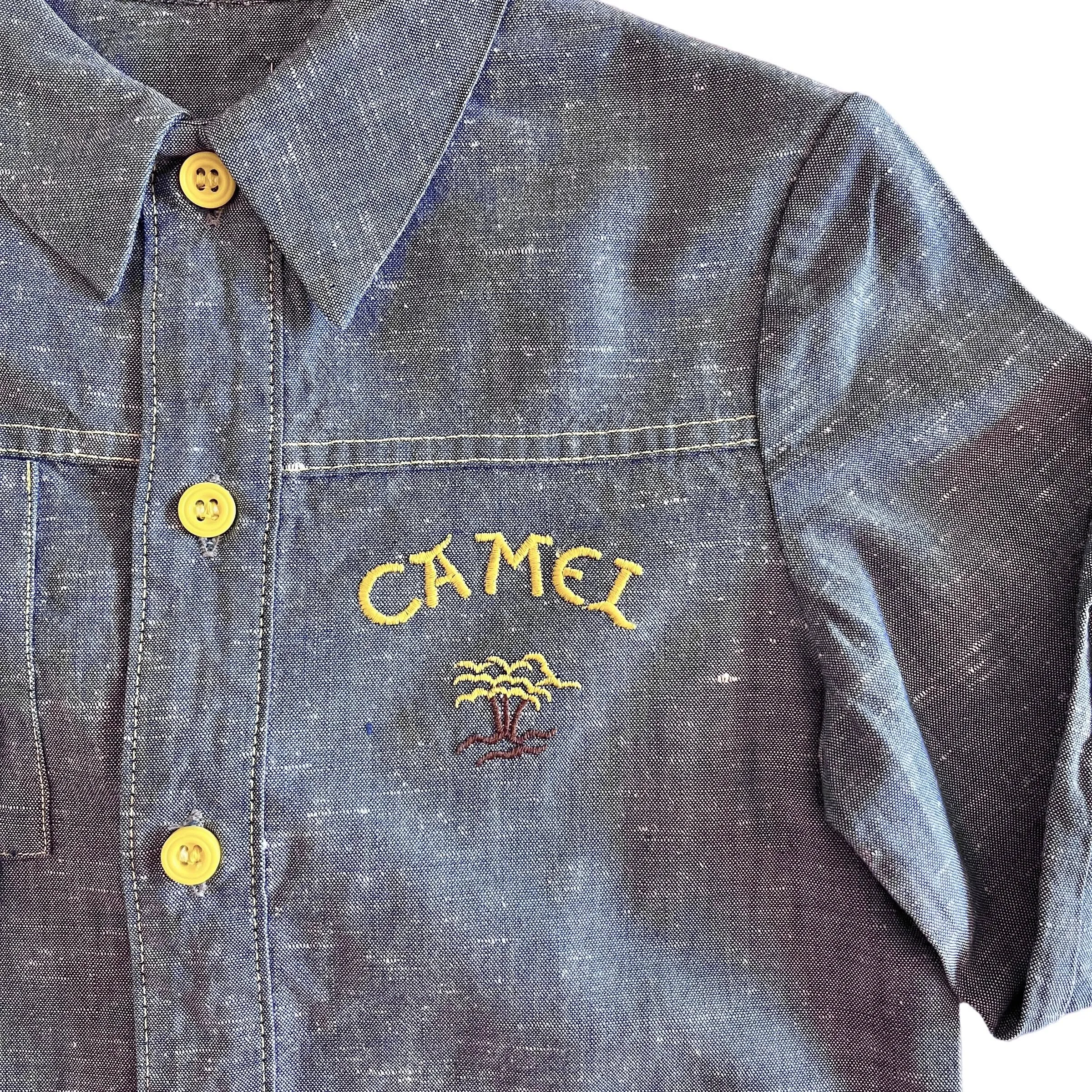 1970s Blue Overshirt  4-5Y