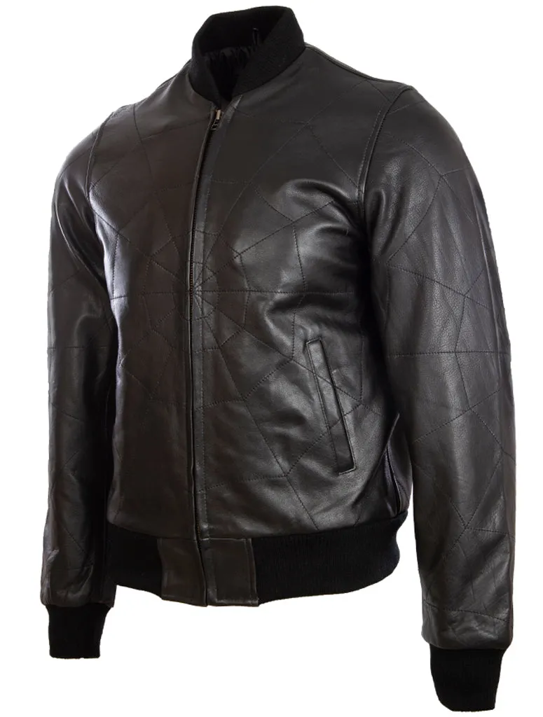 4FZ5 Men's Web Bomber Jacket - Black/Black