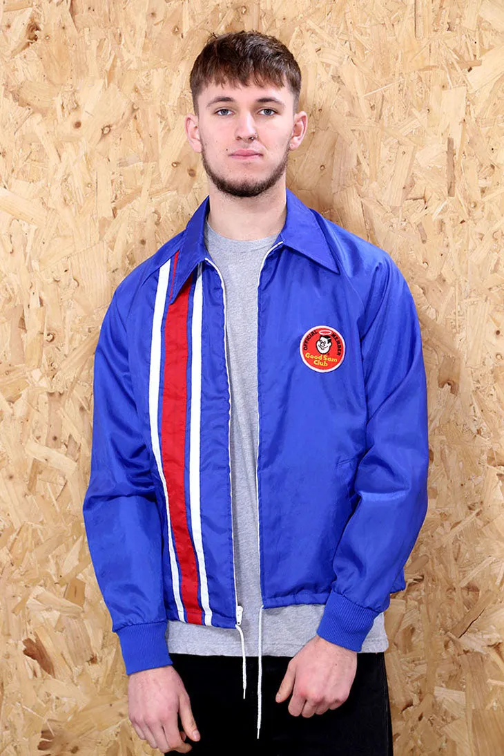 70s Blue Sam Club Coach Jacket