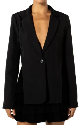 AFTER-HOURS BLACK BACKLESS BLAZER