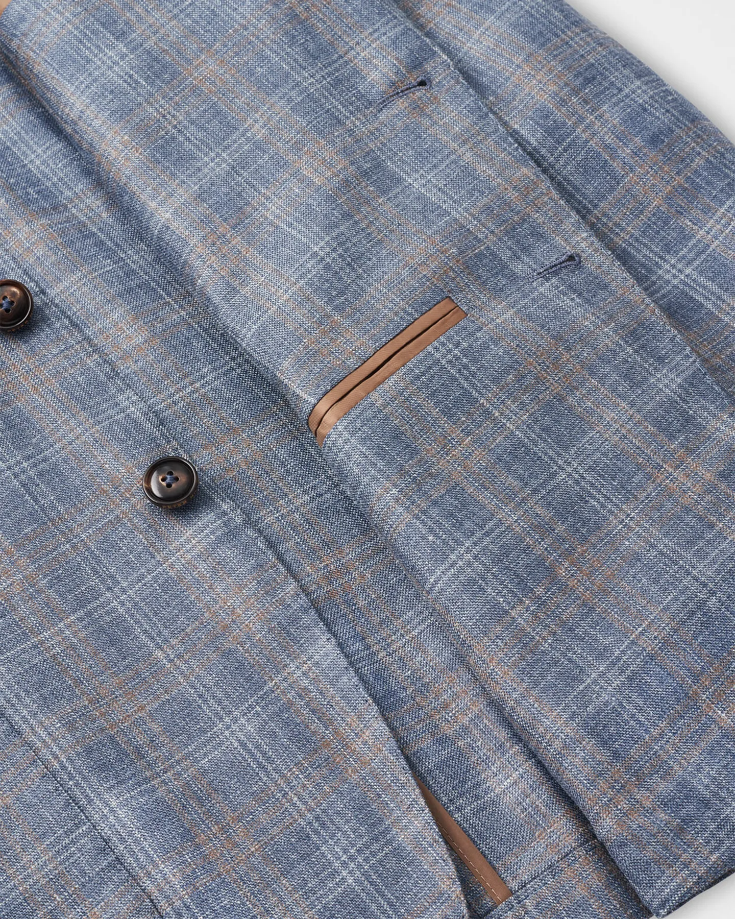 ANDOVER PLAID SOFT JACKET - BLUE PEARL