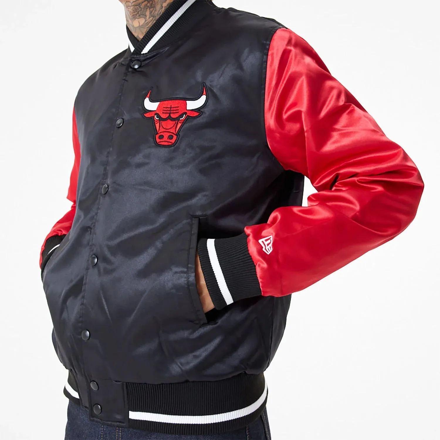 BOMBER CHICAGO BULLS NBA SATIN