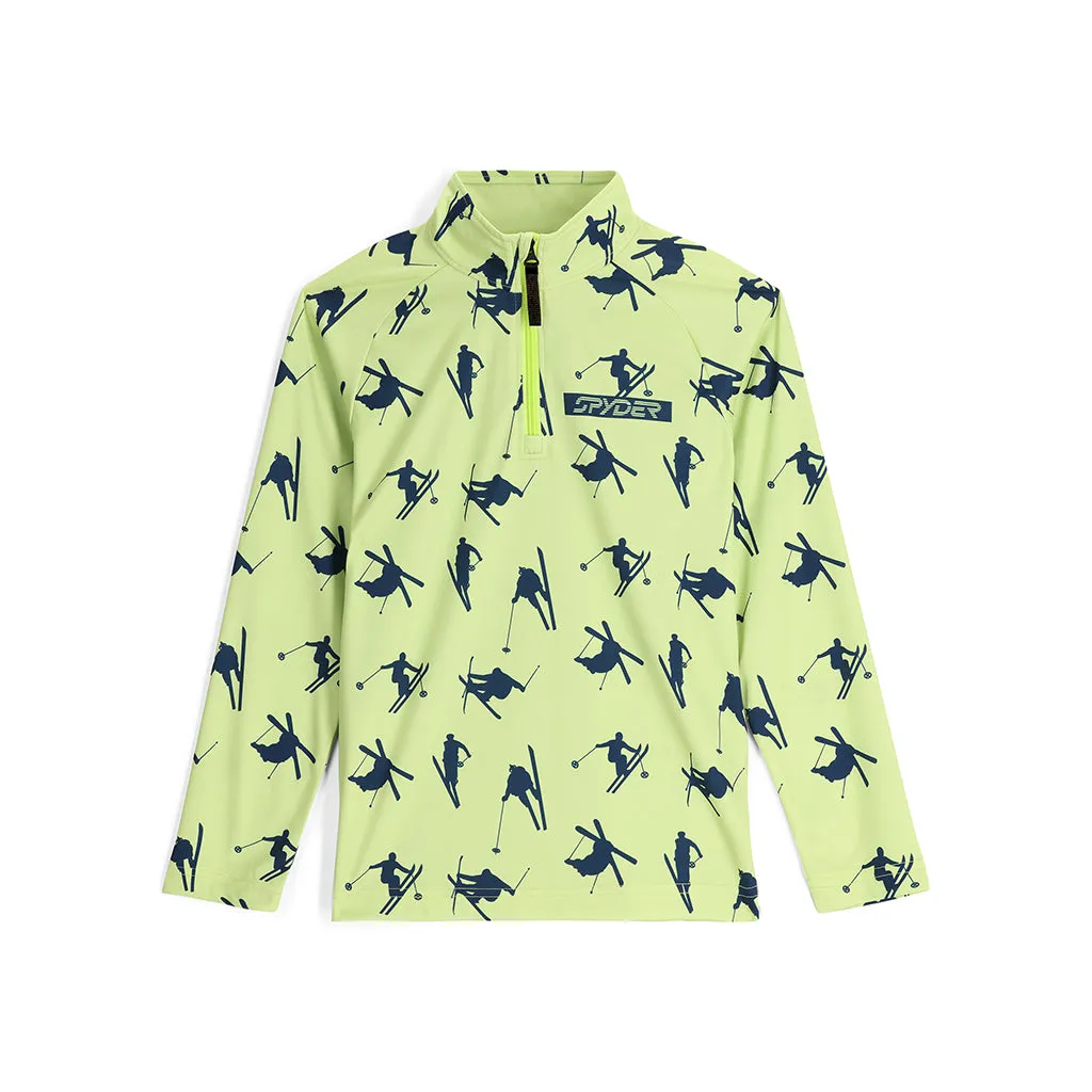 Boys Ski Day Half Zip - Lime Ice