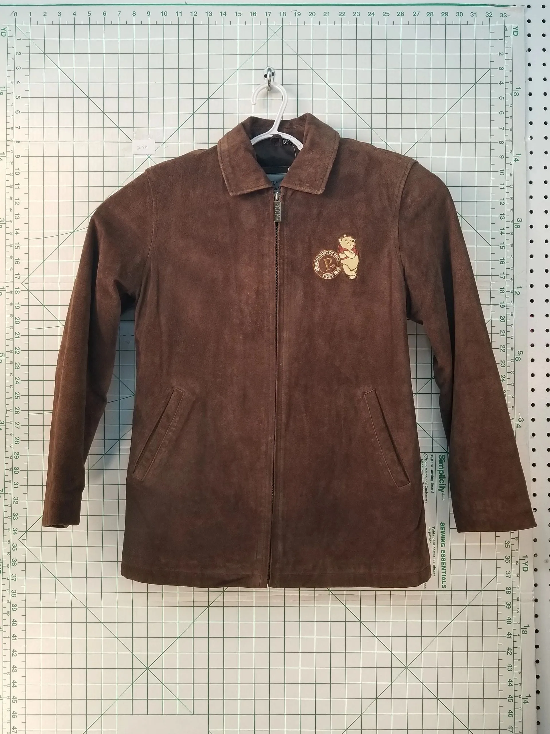 Brown Leather "Winnie the Pooh" Jacket S