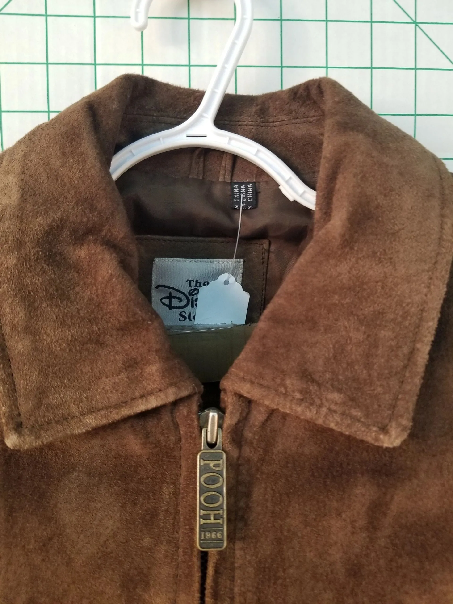 Brown Leather "Winnie the Pooh" Jacket S