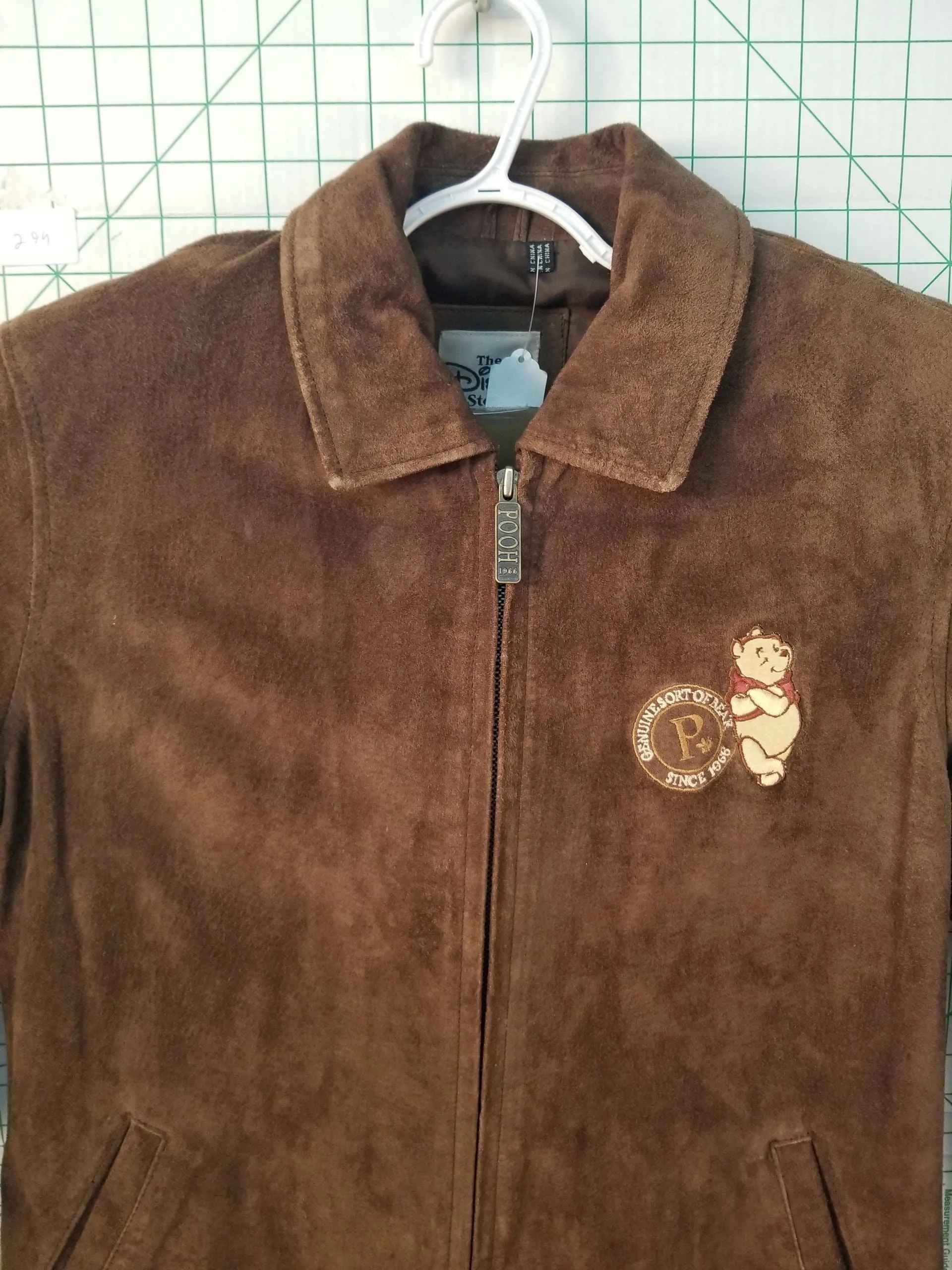 Brown Leather "Winnie the Pooh" Jacket S