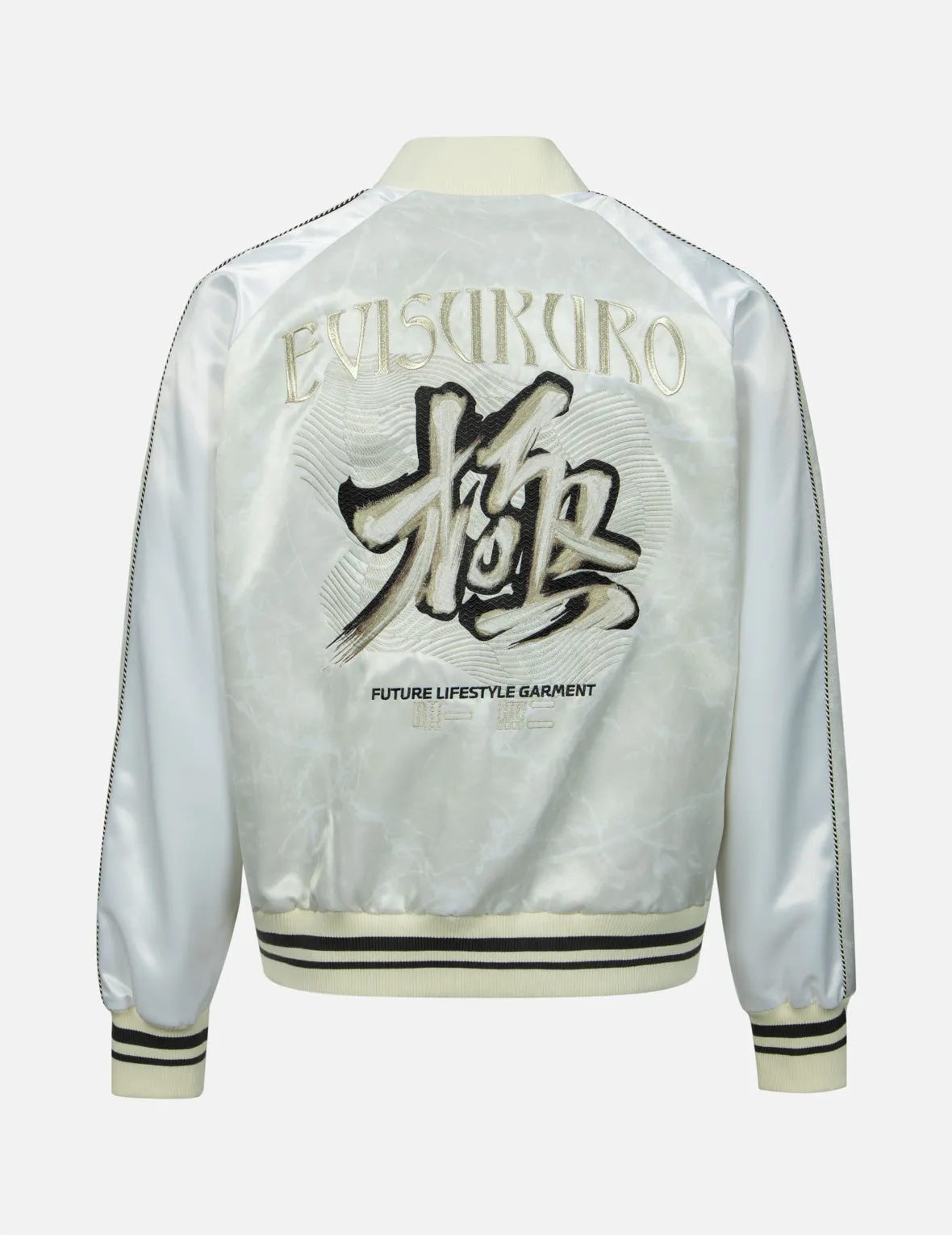 Calligraphy Logo Embroidery Regular Fit Souvenir Jacket