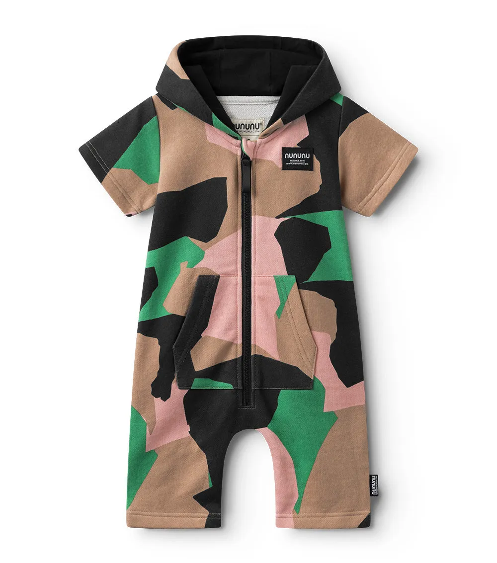 camouflage hooded overall