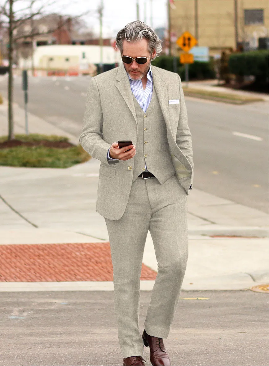 Campari Oatmeal Linen Suit