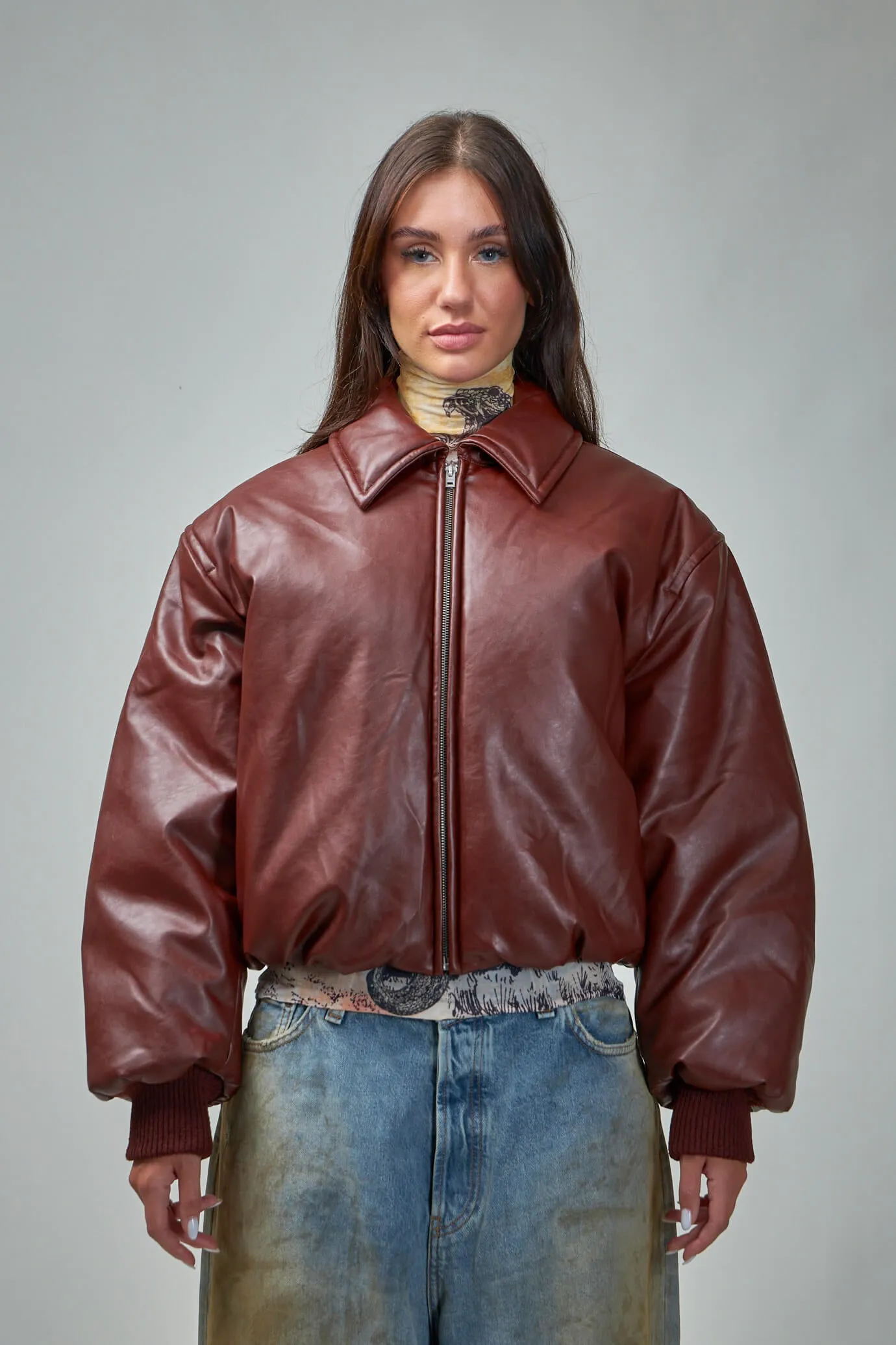 Coated Bomber Jacket