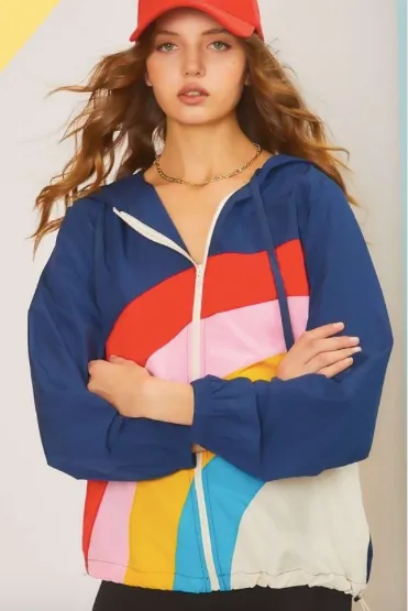 Colour Block Wind Breaker