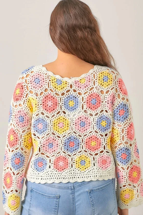 Crochet Knit Top