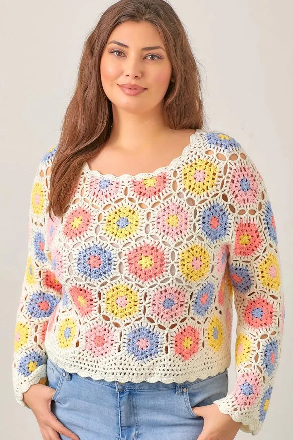 Crochet Knit Top