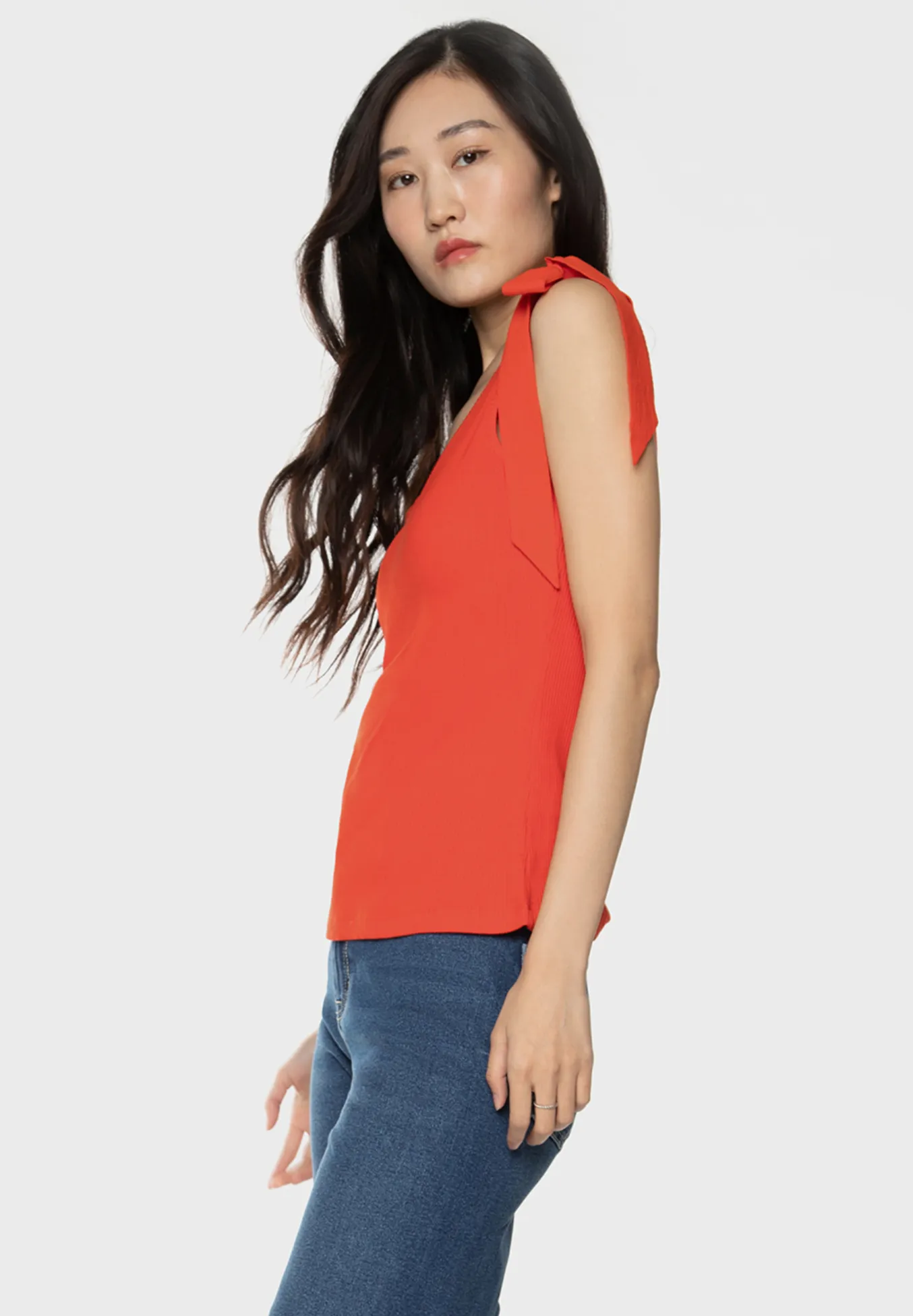 Dex Shoulder Tie Knit Tank