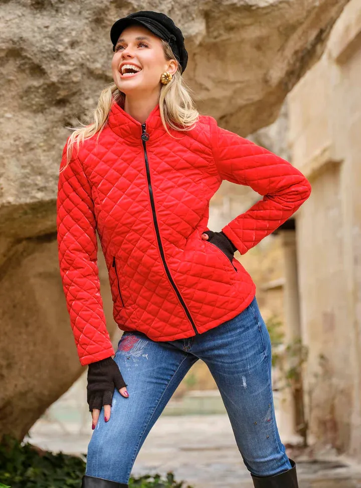 Dolcezza Quilted Jacket 73812 - High Shine Red