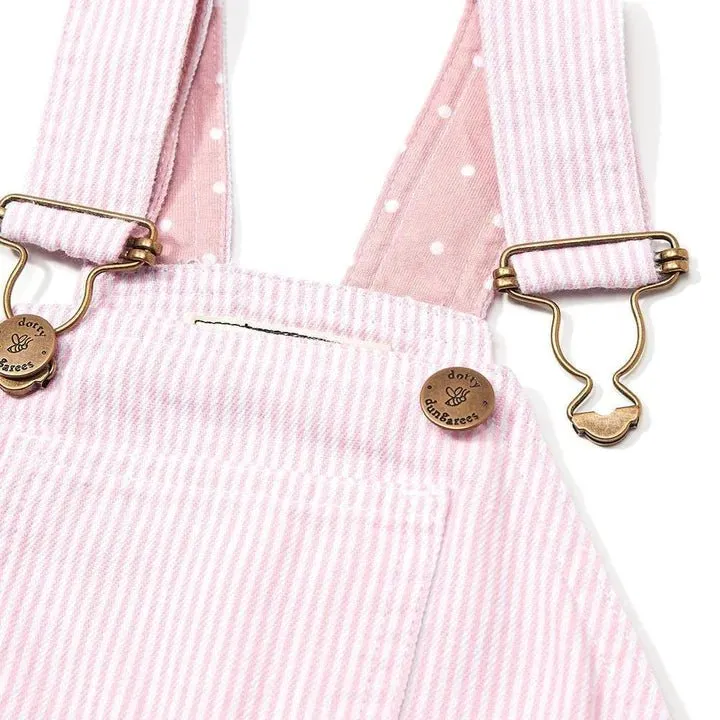 Dotty Dungarees Pink Stripe Overall Dungarees