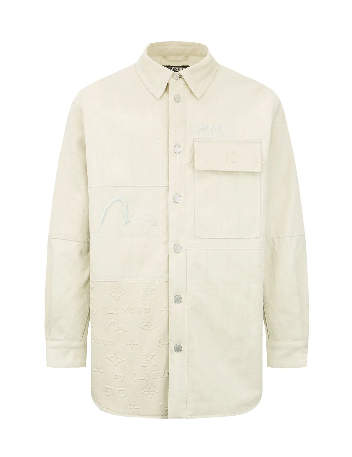 Embossed Monogram Padded Shirt Jacket