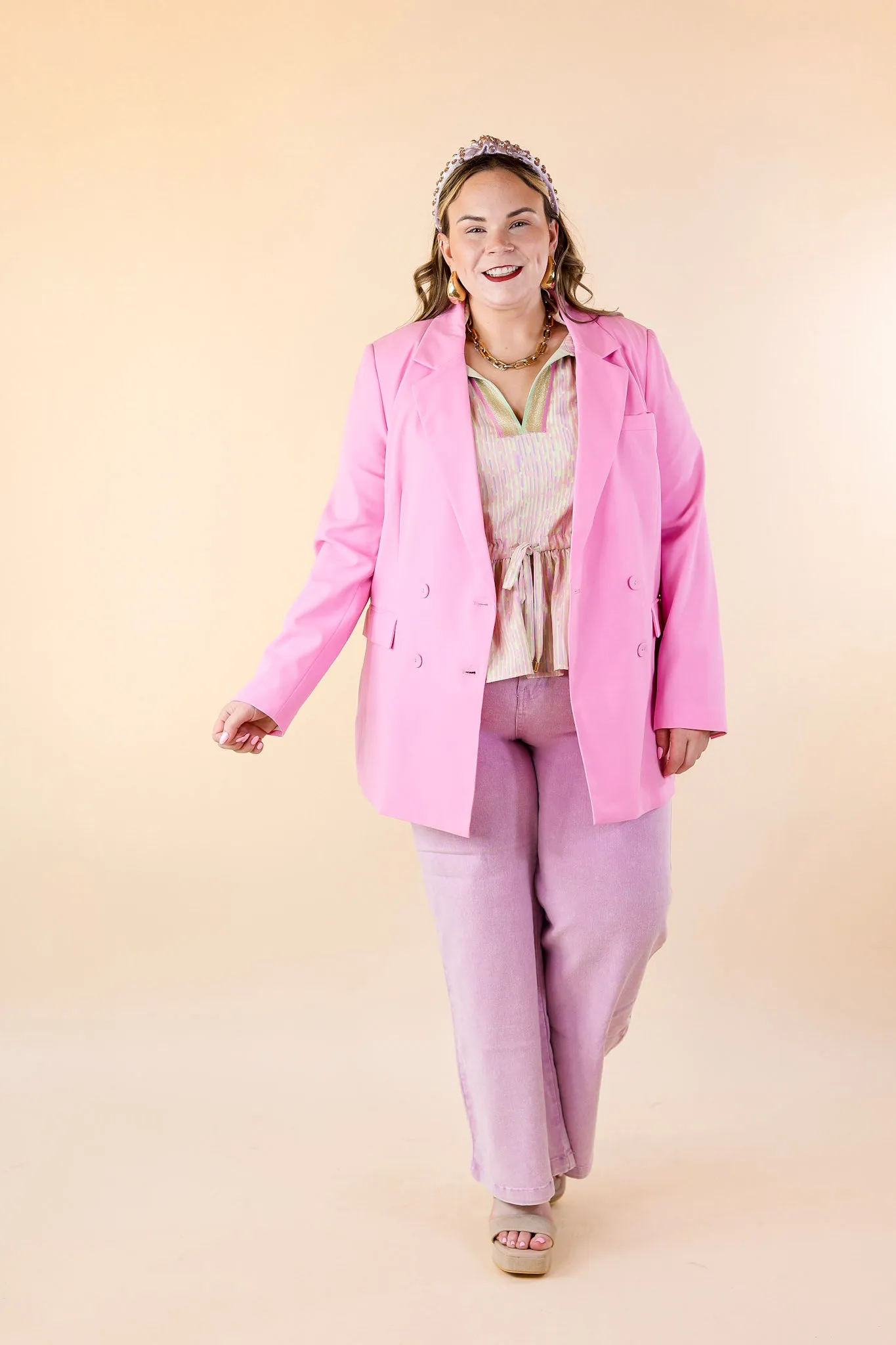 Emily McCarthy | Bristol Blazer in Bon Bon (Pink)