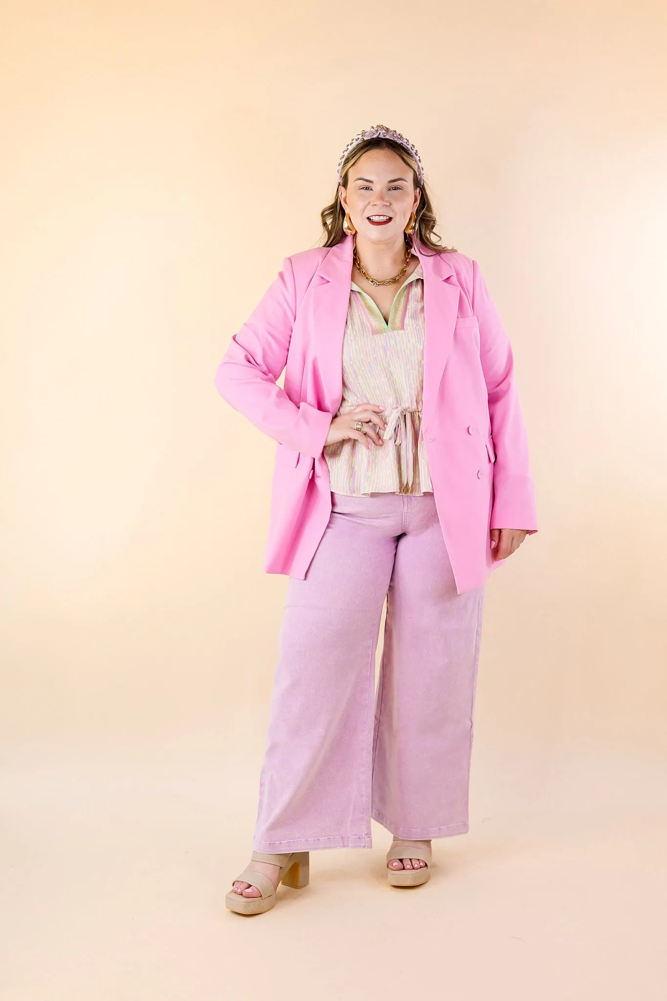 Emily McCarthy | Bristol Blazer in Bon Bon (Pink)