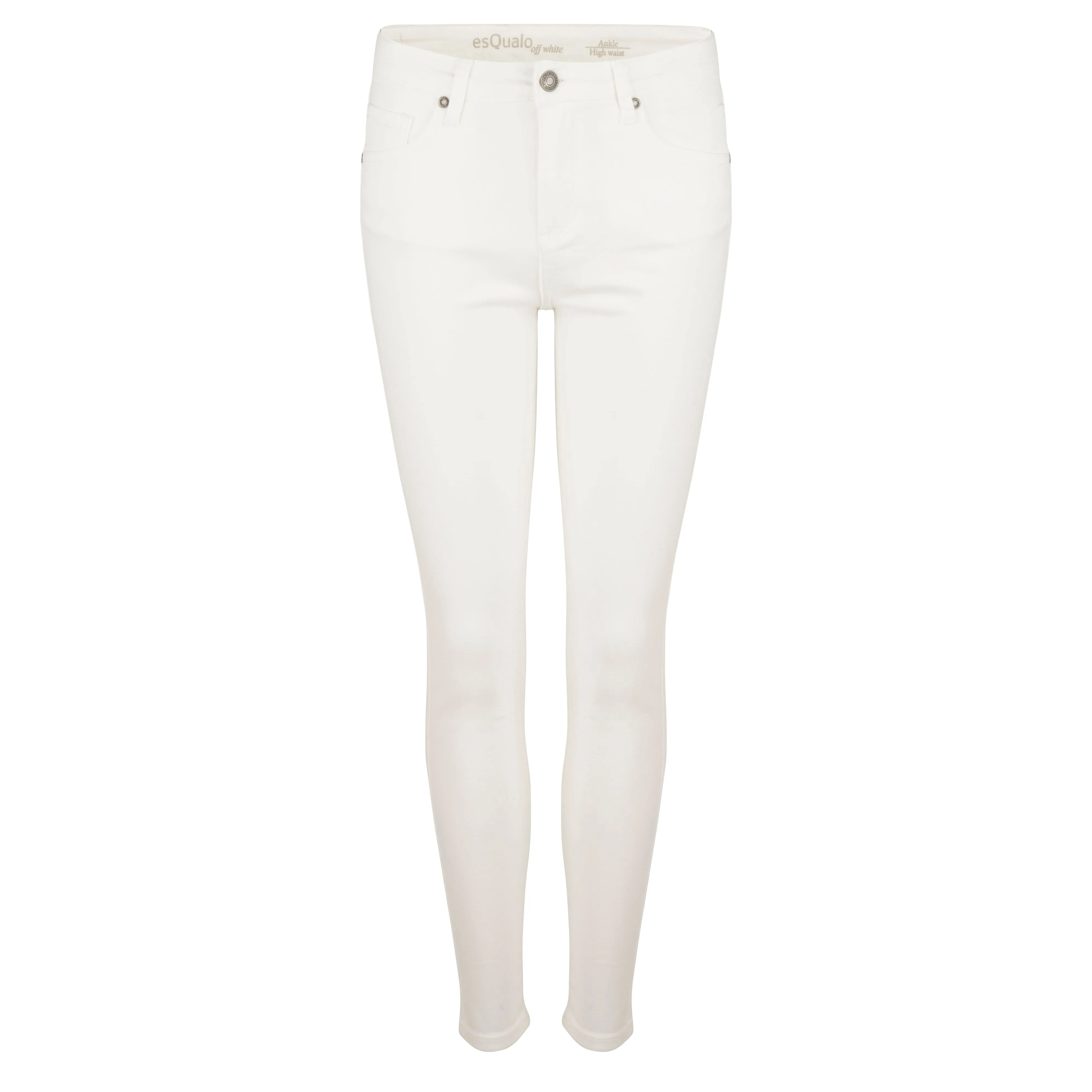 Esqualo - White High Waisted Jeans