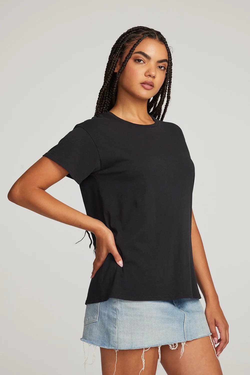 Everyday Essential Black Crew Neck Tee