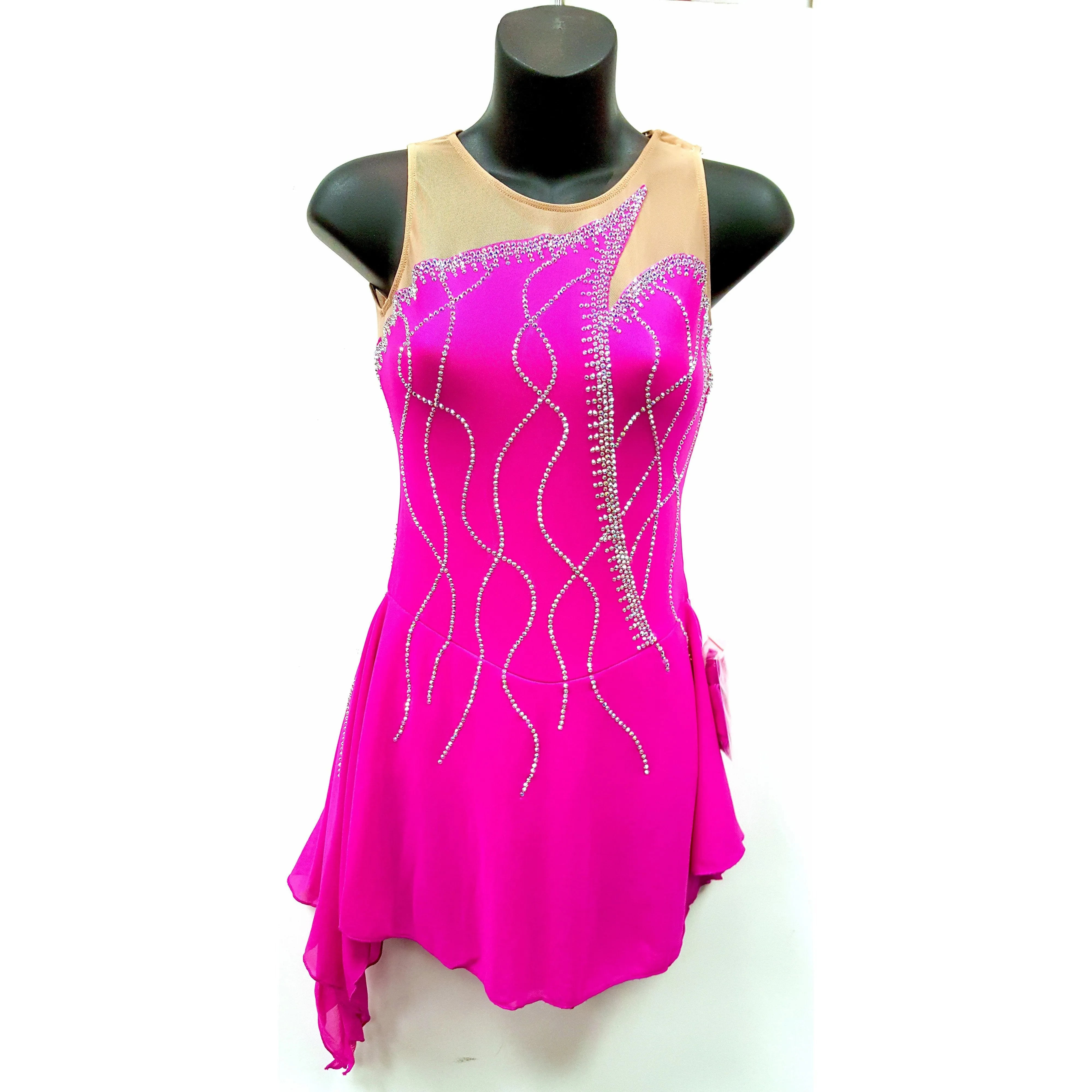 Figure Skating Dress - 100's Crystals SU250 Available 6 Colours