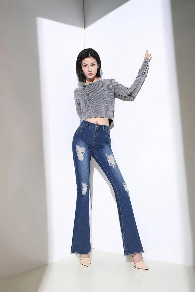 FLARED LEG JEANS