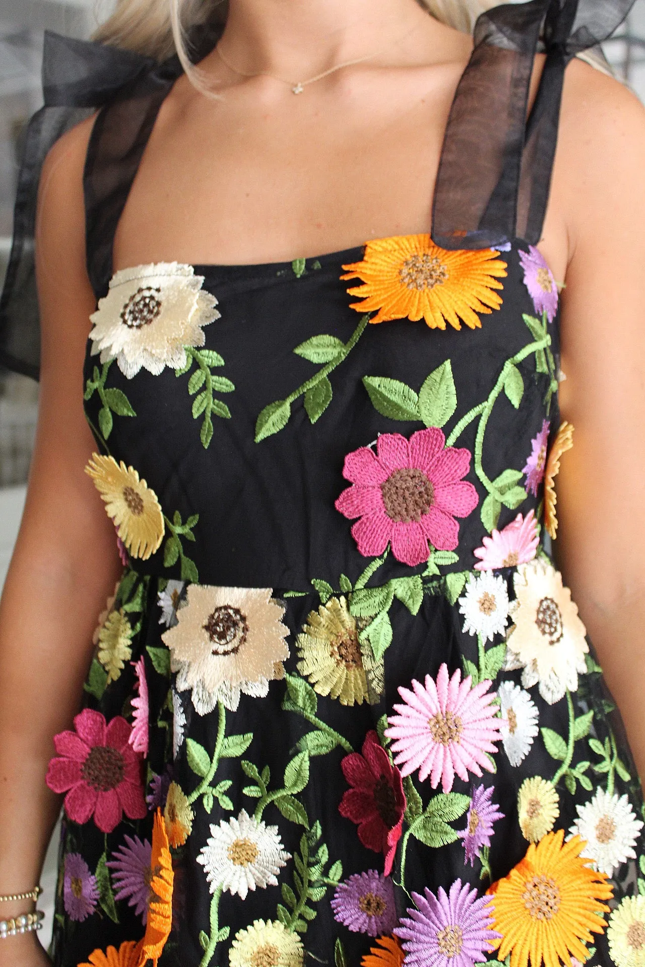 Flower Jubilee Dress Black