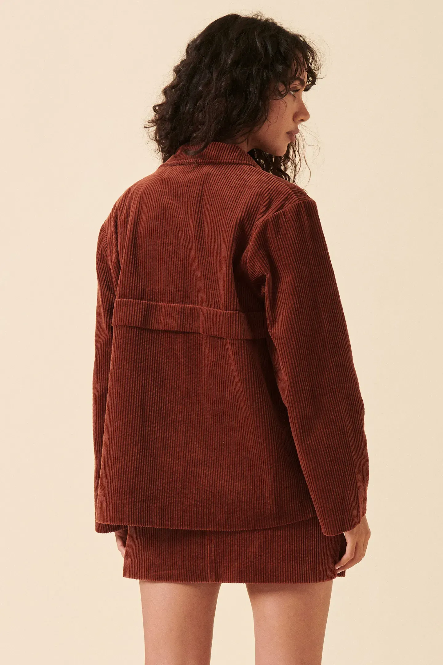 Francoise Cord Jacket - Chestnut