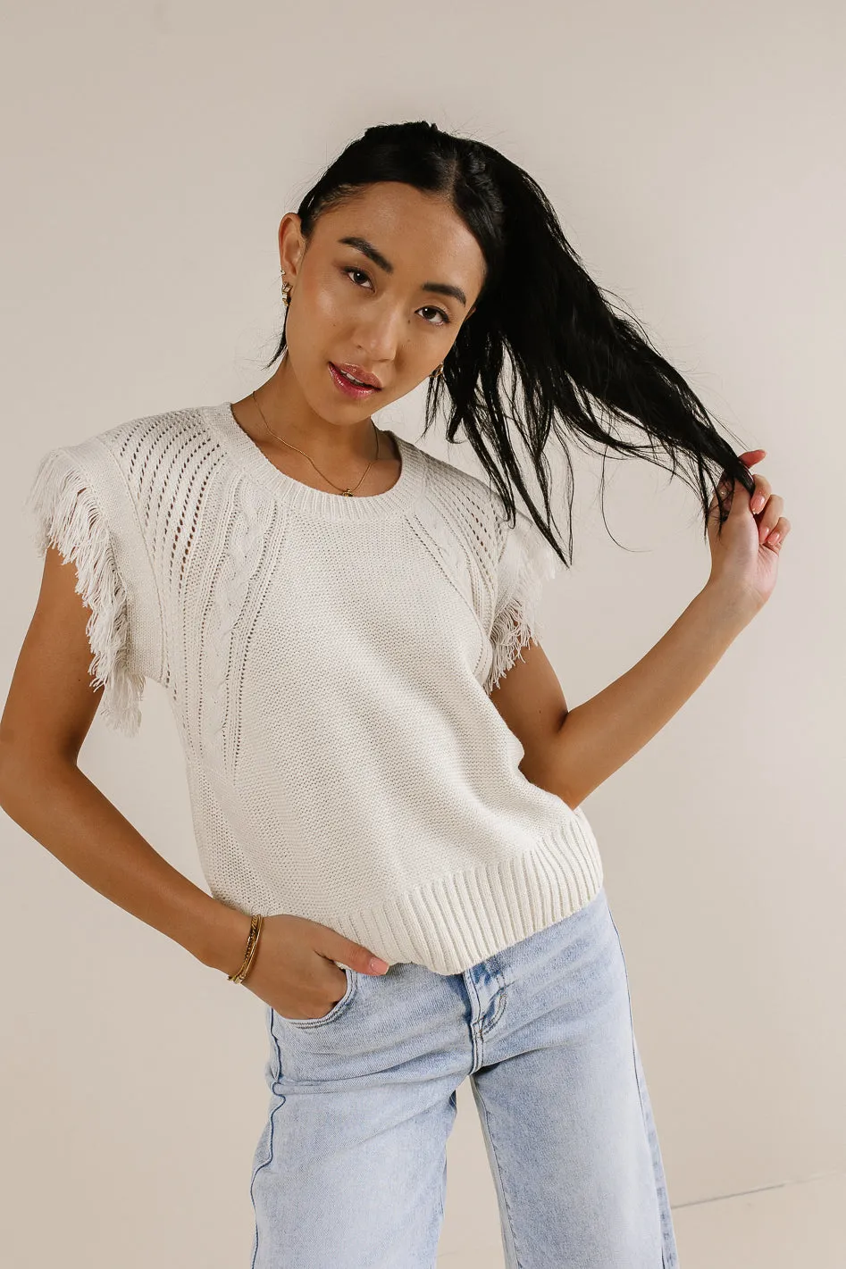 Fringe Detail Sweater Top - FINAL SALE