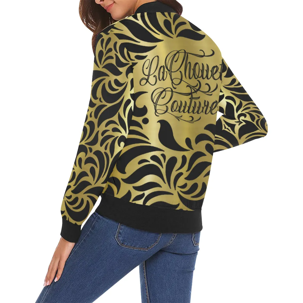 GORGIOUS LEAF GBLCC All Over Print Bomber Jacket for Women