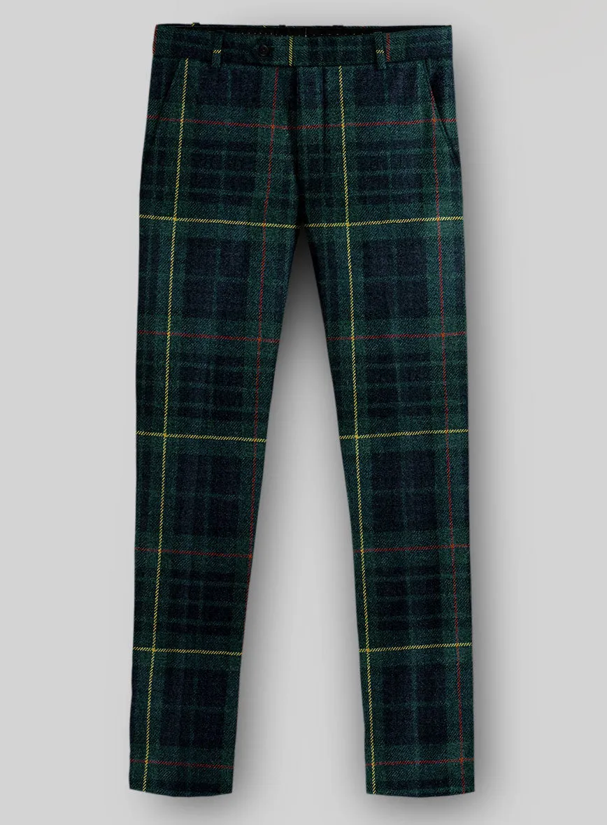 Harris Tweed Dark Green Tartan Suit