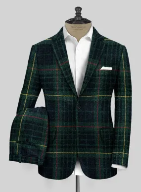 Harris Tweed Dark Green Tartan Suit