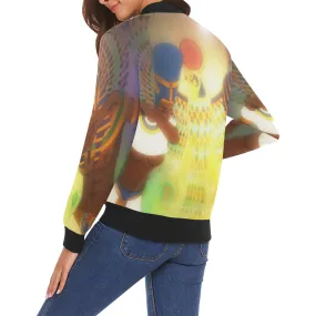 HOTEP DAB All Over Print Bomber Jacket for Women