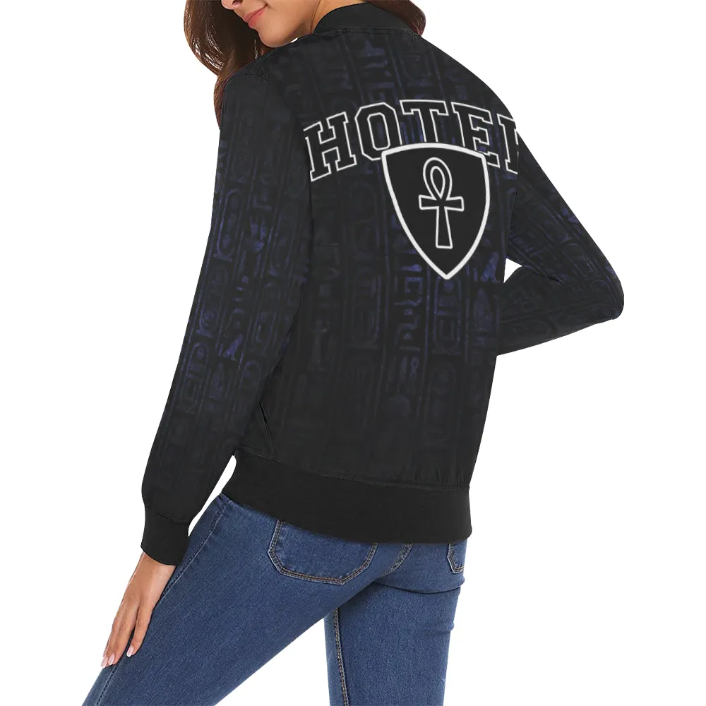 HOTEP EYES All Over Print Bomber Jacket for Women