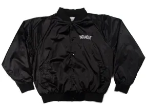 INFAMOUS LOGO SATIN JACKET - BLACK