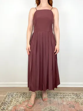 Italian Sporty Nylon Overall Dress in Cinnamon