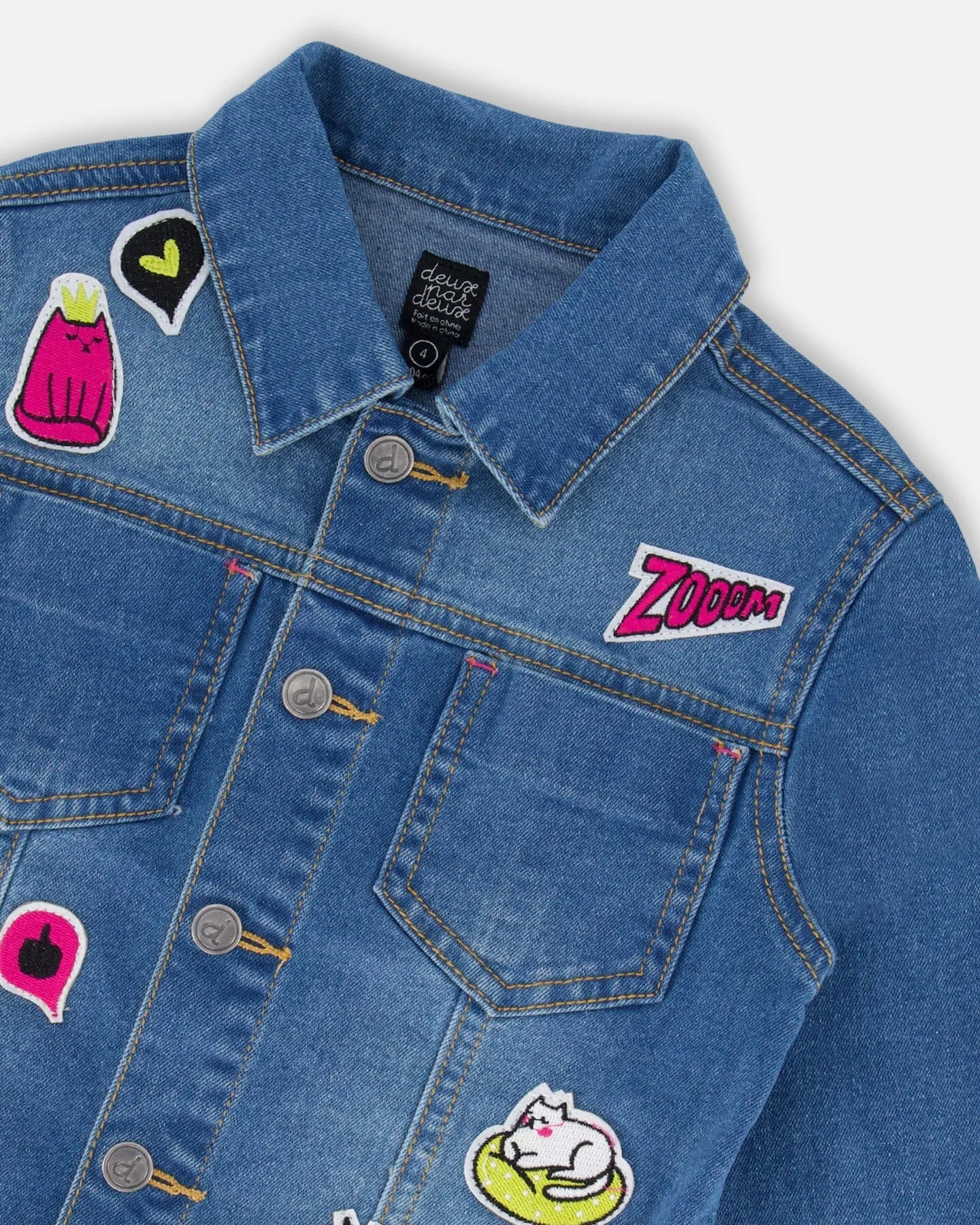 Jean Jacket With Funny Patches