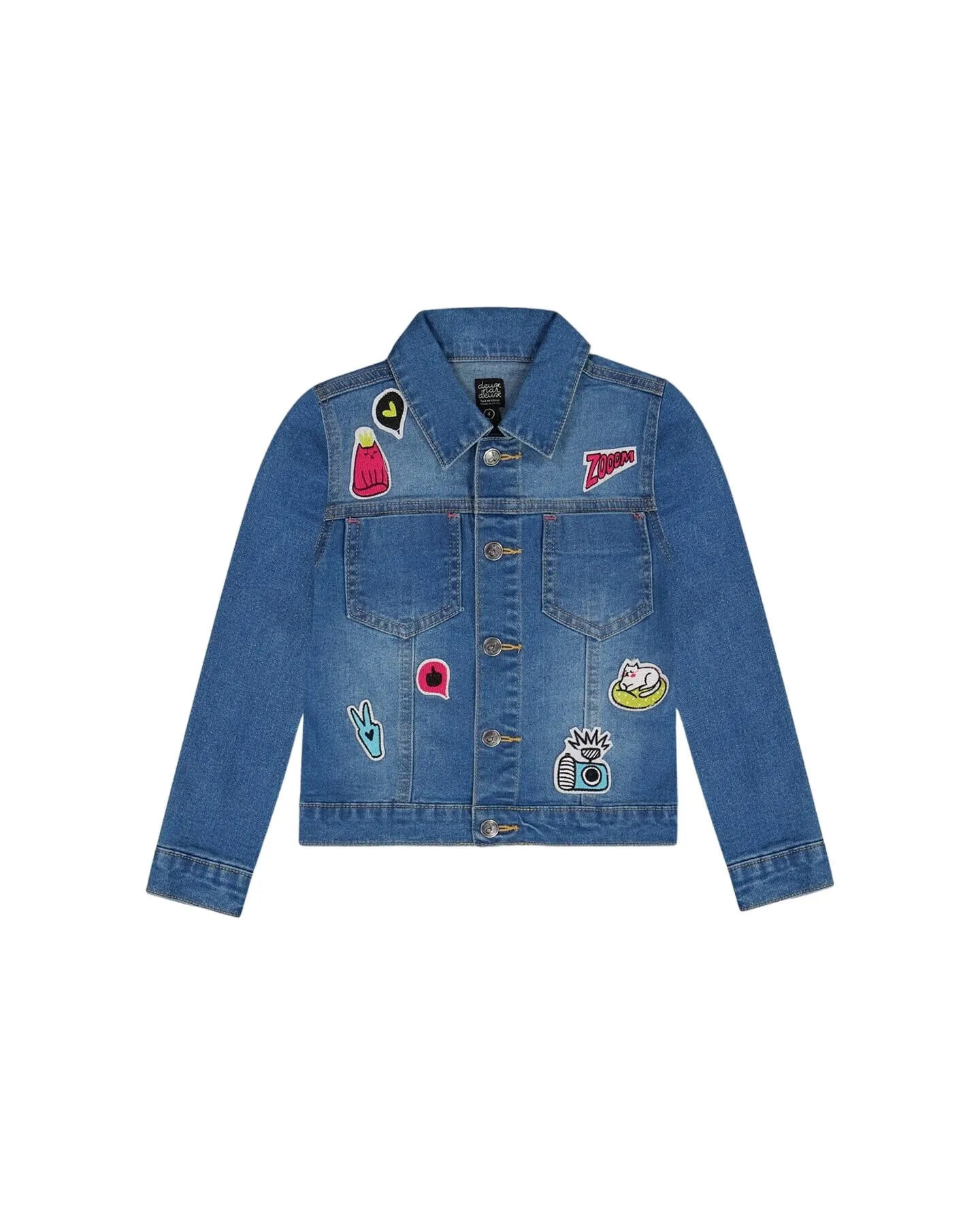 Jean Jacket With Funny Patches