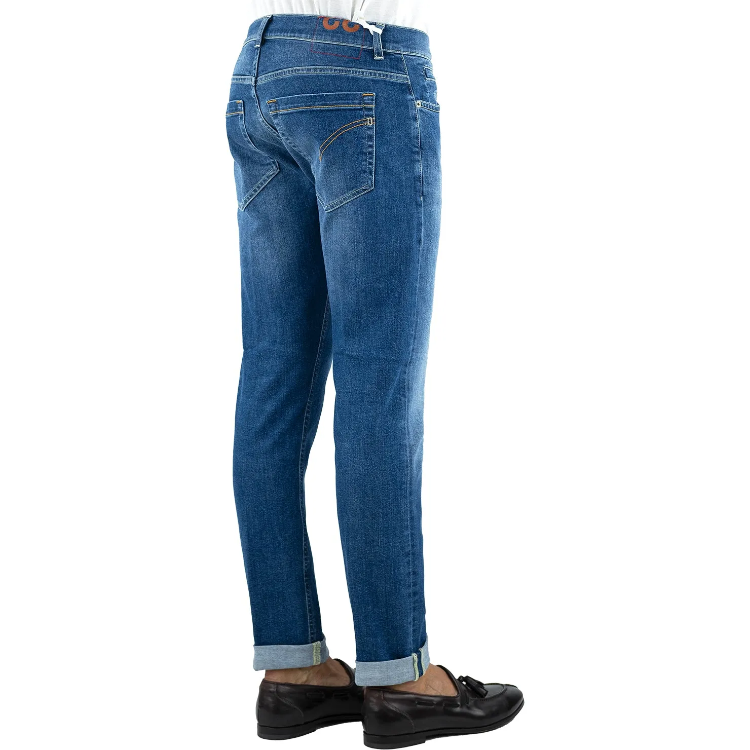 Jeans DONDUP George UP232 in Denim Stretch Organico Lavaggio Medio