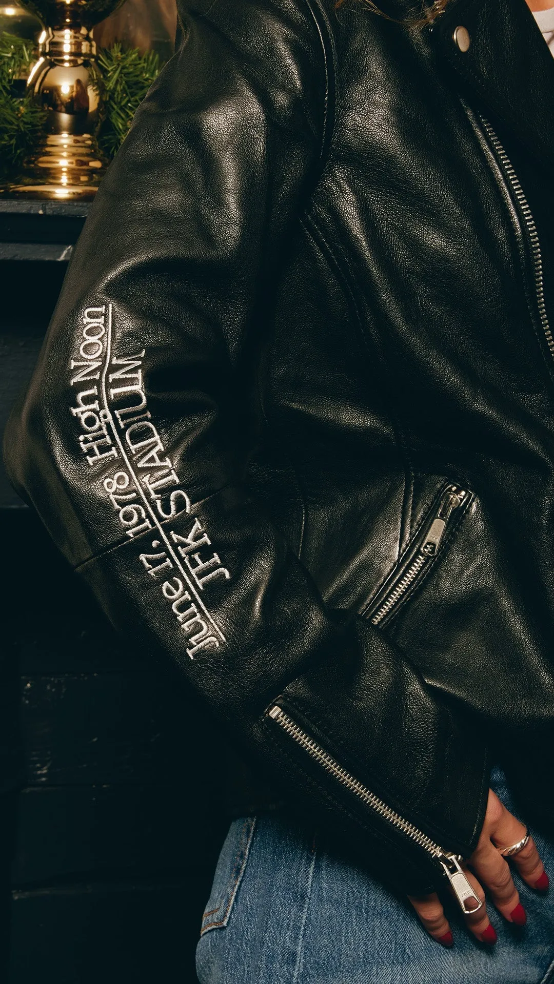 JFK Stadium Rolling Stones Leather Jacket