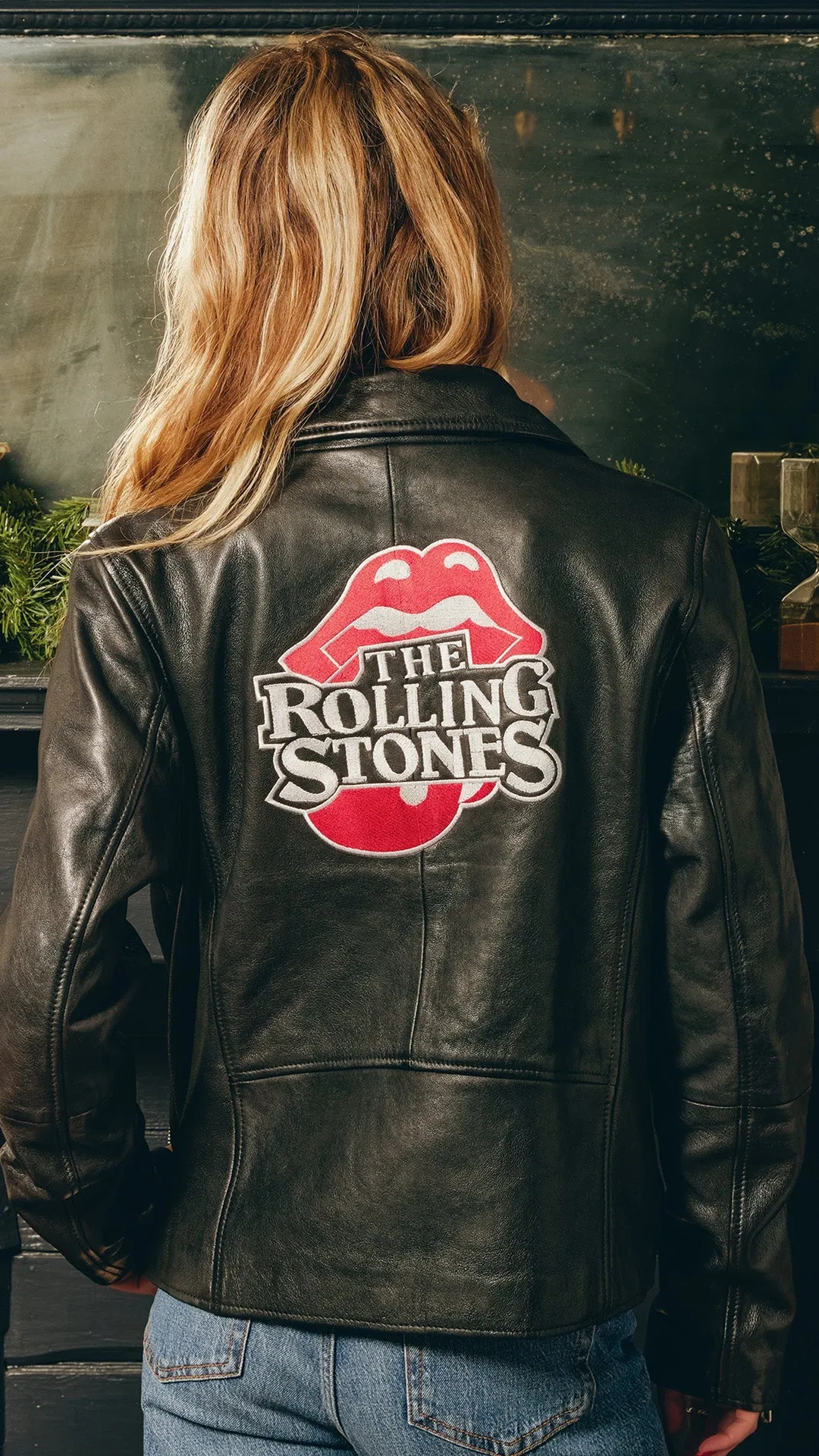 JFK Stadium Rolling Stones Leather Jacket