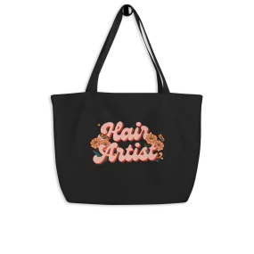 Large "Hair Artist" Retro Tote Bag