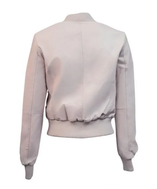 Light Pink Vegan Leather Jacket