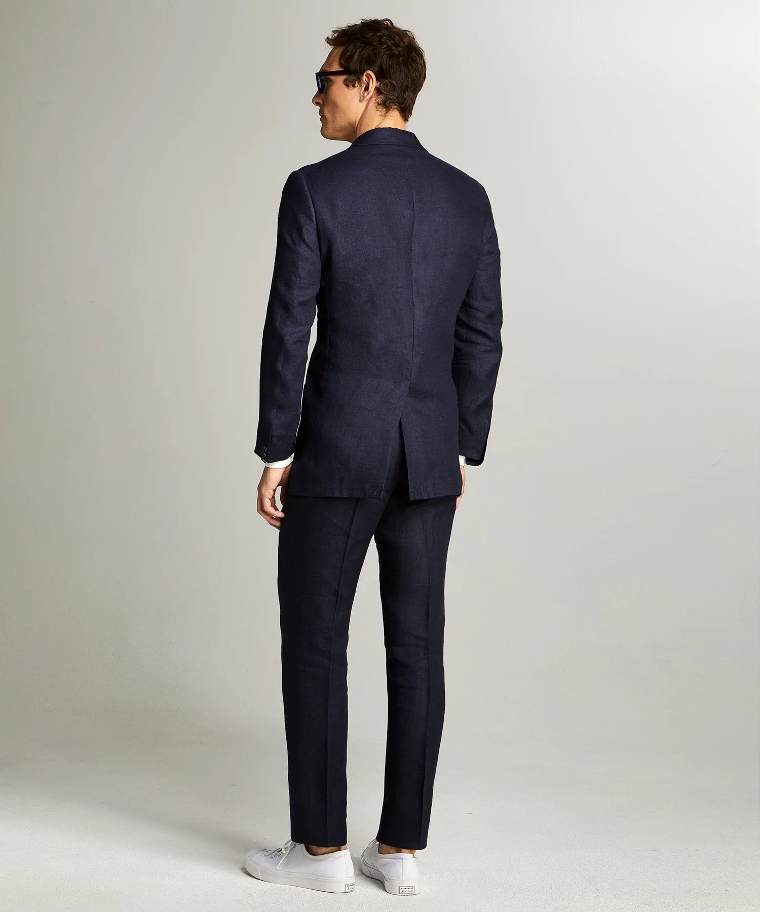 Linen Sack Suit in Indigo