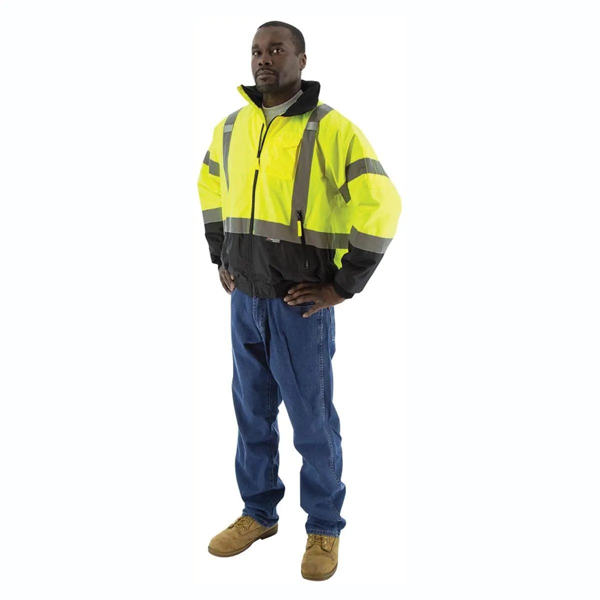 Majestic ANSI Class 3, R Waterproof Hi-Vis Jacket with Removable Fleece Liner