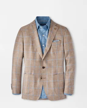 MASON WINDOWPANE SOFT JACKET - DARK SAND