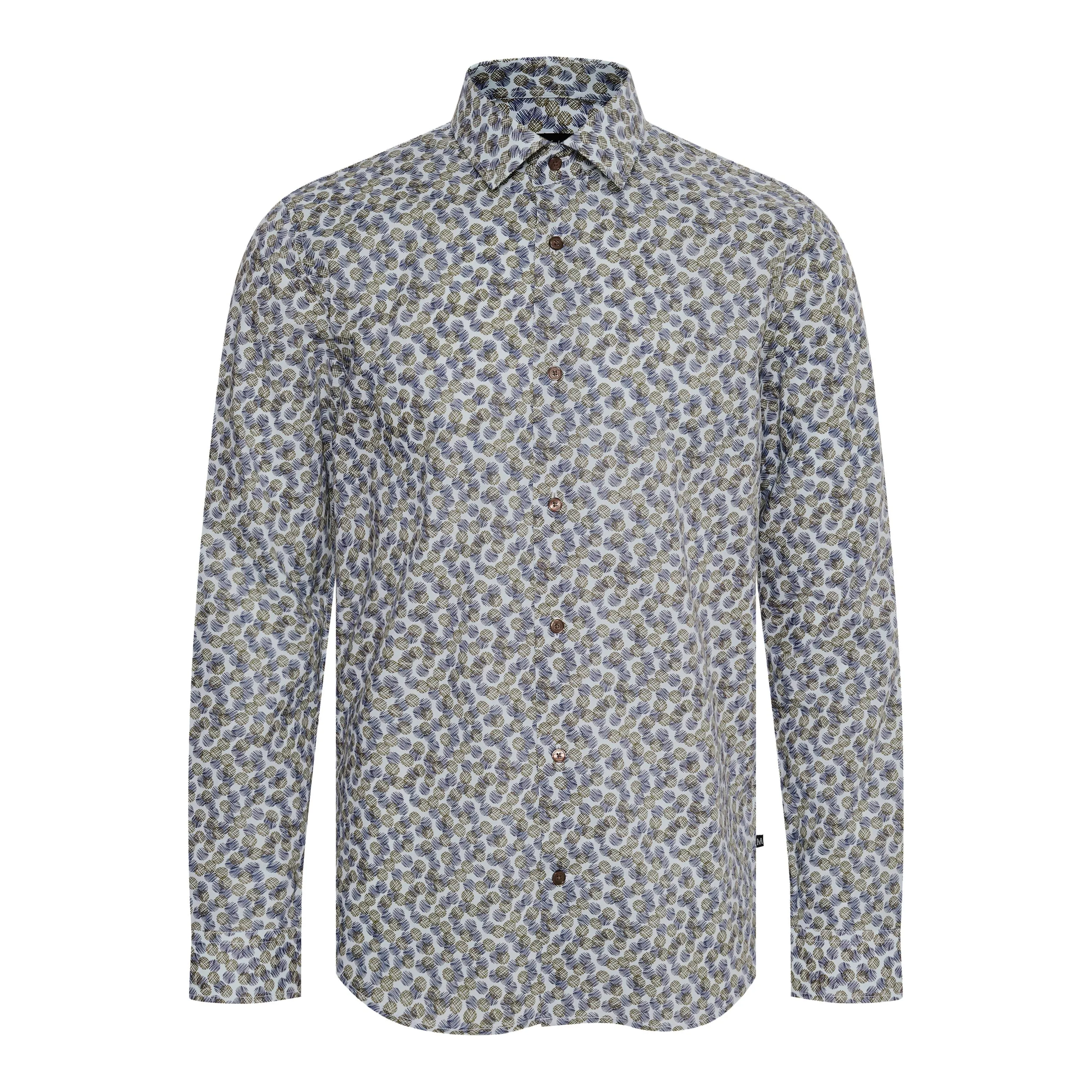 Matinique Retro Pattern Shirt Olive