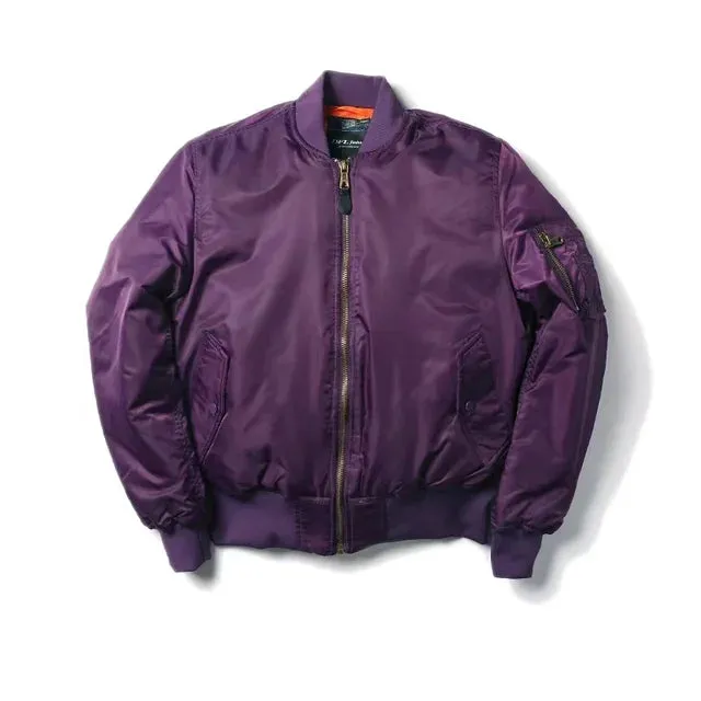 Men's Casual Zip-up Bomber Jacket with Ribbed Collar and Cuffs | Ideal for Autumn/Winter