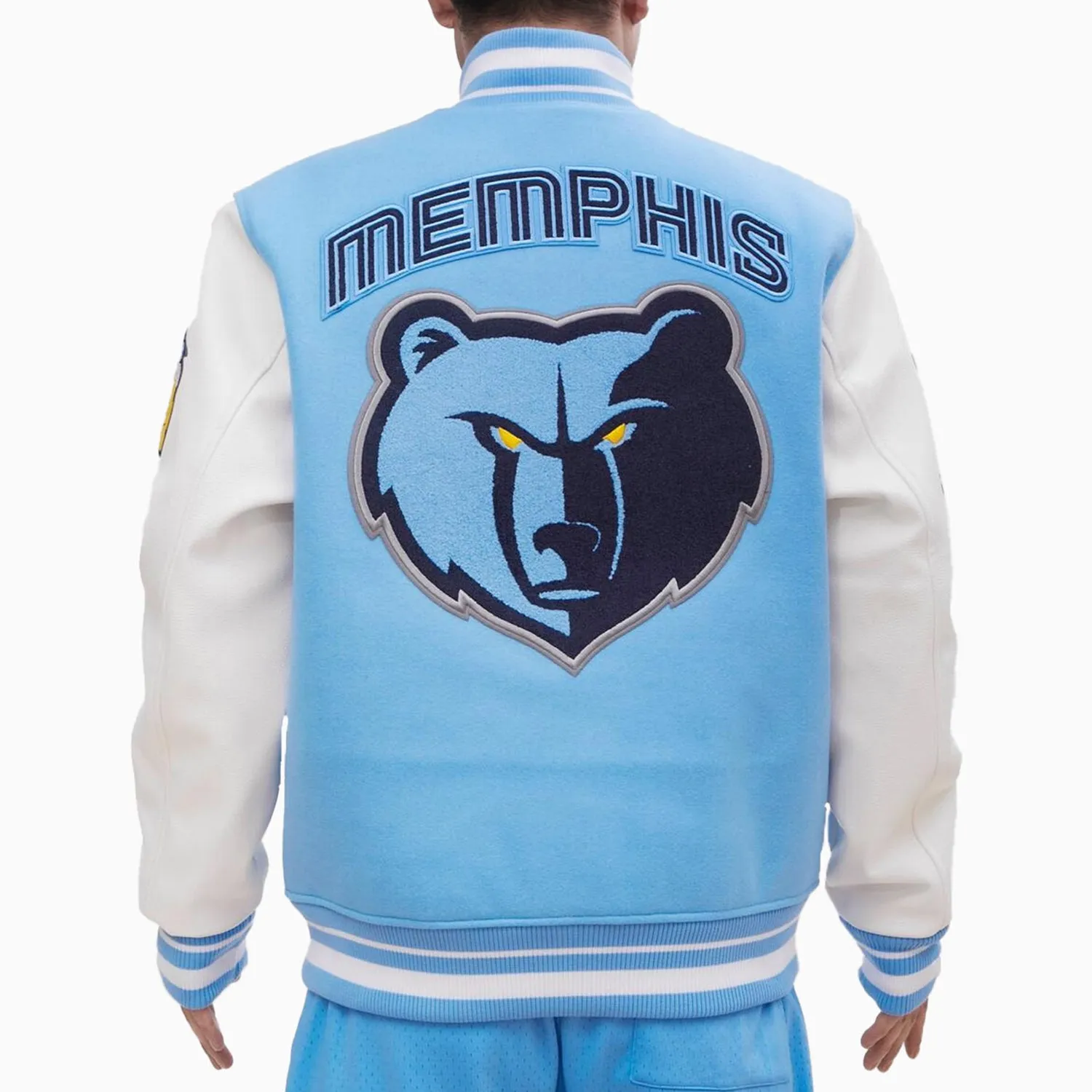 Men's Memphis Grizzlies NBA Retro Classic Rib Wool Varsity Jacket